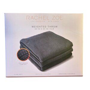 *NEW* Rachel Zoe Ultra Soft Knit Woven Weighted Throw 40 In X 50 In 5 Lbs